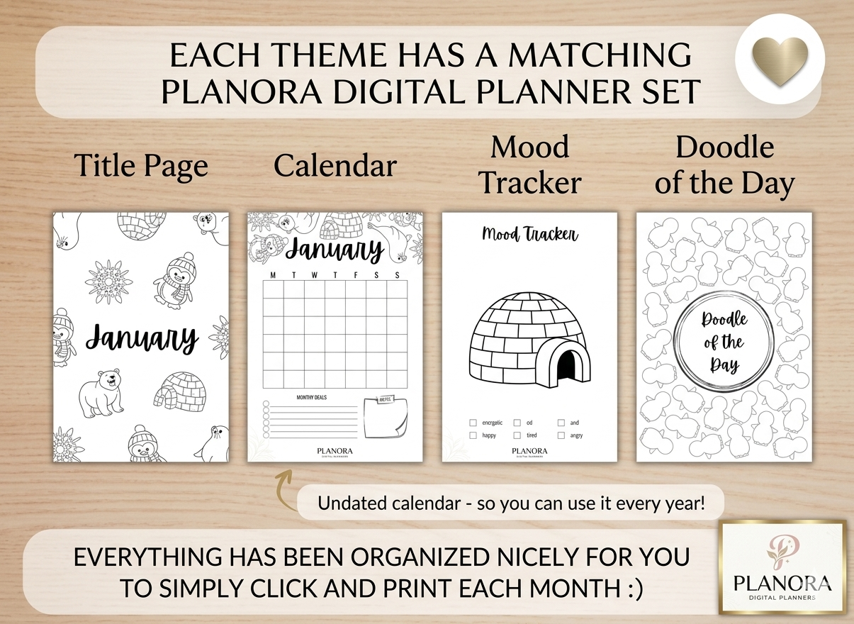 Planora 2026 Ultimate Journal Bundle | 194 Printable Pages | Digital Planner Inserts | A4 & A5 Sizes | DIY Bullet Journal Kit