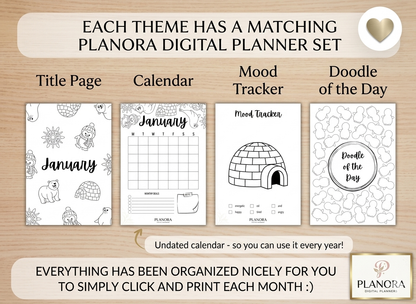 Planora 2026 Ultimate Journal Bundle | 194 Printable Pages | Digital Planner Inserts | A4 & A5 Sizes | DIY Bullet Journal Kit