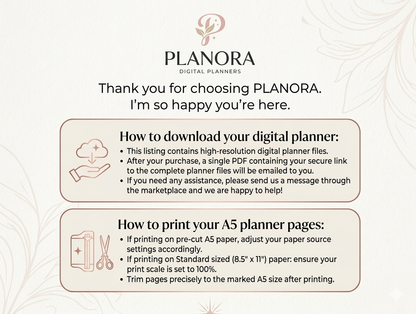 Planora 2026 Ultimate Journal Bundle | 194 Printable Pages | Digital Planner Inserts | A4 & A5 Sizes | DIY Bullet Journal Kit