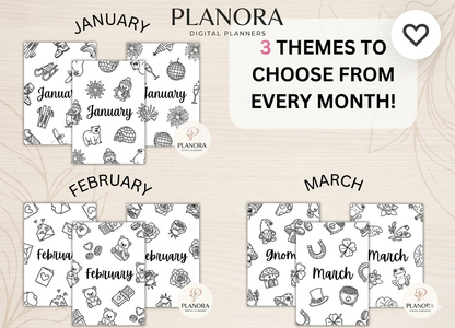 Planora 2026 Ultimate Journal Bundle | 194 Printable Pages | Digital Planner Inserts | A4 & A5 Sizes | DIY Bullet Journal Kit